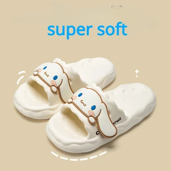 חדש Sanrio נעליים Cinnamoroll Kuromi סנדלים Y2k לנשים אסתטי נעלי Eva רך אנטי להחליק שירותים ביתיים פנאי נעליים