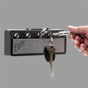 המפתח אחסון ג ' ק מדף מחזיק מפתחות מוסיקה רמקול מחזיק מפתחות מחזיק גיטרה התקנה על קיר בציר מגבר קישוט הבית מתנה
