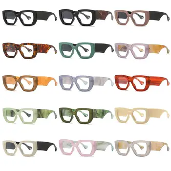אופנה משקפיים ברור משקפיים מרובעים אור כחול משקפיים עבות מסגרת המחשב משקפי שמש משקפיים כהות לנשים