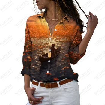 קיץ חדש גבירותיי חולצת פרח הנהר 3D מודפס הגברת החולצה סגנון מקרית בנות חולצה אופנתי, משוחרר מגמה של נשים חולצה