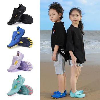 ילדים יחפים נעליים שחייה חוף אקווה נעלי לתנוחות לנשימה מהירה יבש במעלה הזרם גלישה נעלי הליכה נעלי מים
