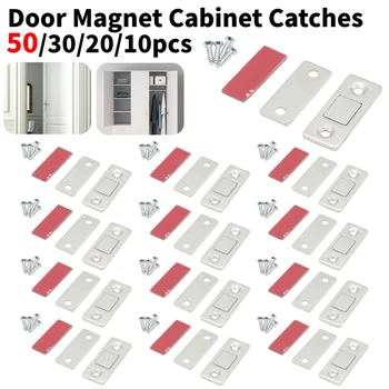 50-1 להגדיר את דלת הארון מגנט ארון תופס מגנטי, מנעול הדלת פקק הערכה על הארון בלתי נראה יניקה ארון הזזה כלים
