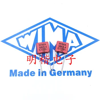 משלוח חינם 10pcs/30pcs WIMA גרמניה קבל MKS4 250V 0.1 UF 250V 104 100nf P=7.5 מ 