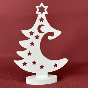 DIY חג המולד עץ תג עובש אפוקסי מחזיק מפתחות שרף אפוקסי עובש תליון קישוט חג מולד קישוט עובש סיליקון