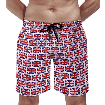 בריטניה דגלים, הדפסת לוח מכנסיים קצרים הבריטי האיחוד רטרו לוח מכנסיים קצרים זכר מנהל לגלישה נוחה בגד ים מתנת יום הולדת.