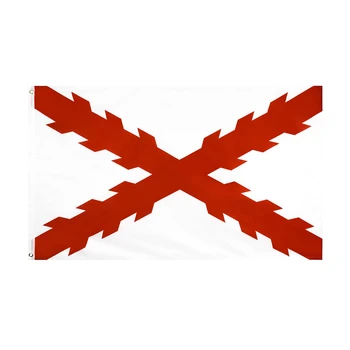 90x150cm הצלב של בורגונדי דגל ספרד הלאומי פוליאסטר באנר עף
