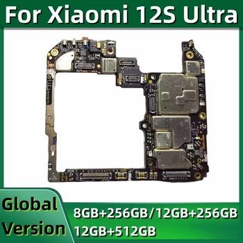 Mainboard MB עבור Xiaomi 12S Ultra, 2203121C, 256GB 512GB העולמי ROM, לוח PCB המודול המקורי לא נעול לוח ראשי