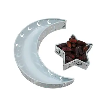 עיד המגש & כוכב חג הרמדאן מגש האוכל המוסלמי, האסלאם מובארק מגש מזון חדשניים הירח מגישים צלחת עיצוב הבית