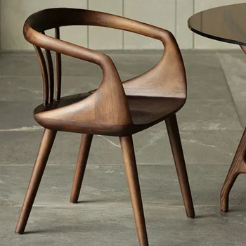 טרקלין פטיו כיסאות עץ מודרני מינימליסטי הספרייה ארגונומי מעצב כסאות אוכל נורדי סלון Silla נורדיקה ריהוט הבית