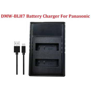 DMW-BLH7 LED USB כפול מטען סוללות עבור Panasonic DMC-GM5 DMC-GF7 DMC-GF8 GF9 LX10 המצלמה החלפת מטען