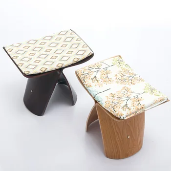 פרפר שרפרף עשוי מאש דיקט 4 צבעים טבעי/שחור/אגוז שרפרפים הכיסא בסלון חדר שינה עץ ארט-כיסא תצוגה