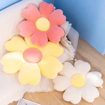 פריחת הדובדבן כרית מציאותי סאקורה לזרוק כרית כרית ממולאת צמח פרח פלאפי בית ספה עיצוב מותק הילדים מחצלת