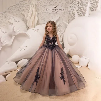 תחרה ילדה פרח, ילדים חצאית הקומות שמלה חדשה שמלה ארוכה ילדים Pengpeng שמלת נסיכה