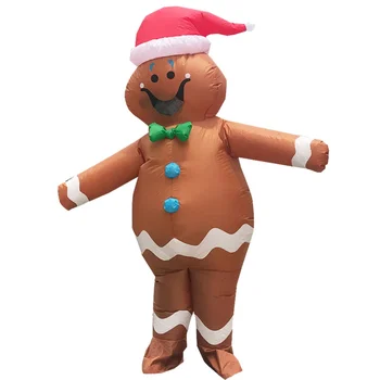 למבוגרים עץ חג מולד Gingerbread Man סנטה קלאוס מתנפחים תלבושות אנימה ליל כל הקדושים פורים מסיבת תחפושות לשחק תפקיד Disfraz
