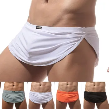 גברים מוצק בוקסר חצאית מגבת זיעה Underpant Homewear סקסי פיג ' מות ספורט בציר הלבשת לילה טרקלין תחתונים