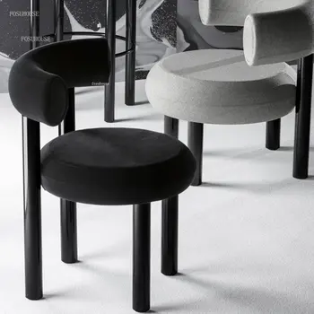 נורדי בד כסאות אוכל מודרניים פשוטים האוכל הכיסא במטבח ריהוט חדר שינה כיסא איפור יצירתי מעצב כיסאות