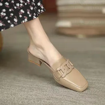 2023 נשים נעלי בית פנימי וחיצוני בוהן מרובע סיני עם תפירה של נשים מולר הקיץ וינטג ' של נשים סט מלא נעלי ספורט