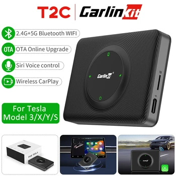 עבור טסלה מודל 3 X Y S Carlinkit CarPlay Dongle T2C אלחוטית CarPlay אוטומטי Activator WiFi Bluetooth מתאם עבור iPhone/iOS