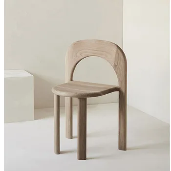 כסאות משרדיים מעץ מלא האוכל פשוט כסאות משענת עיצוב מטבח שולחן כיסא מוערמים אחסון ריהוט מודרני קפה על