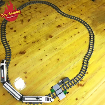 טכנית גבוהה מהירות רכבת הנוסעים תואם 60051 Moc מודולרי בניית בלוקים לבנים שלט רחוק דגם צעצוע מתנה 659pcs