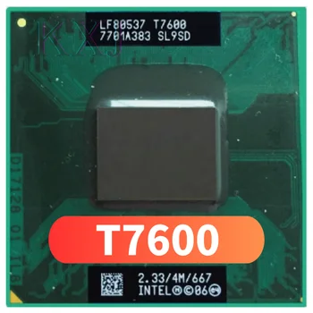 Intel Core 2 Duo T7600 SL9SD 2.3 GHz בשימוש עם ליבה כפולה Dual-חוט המעבד 4M 34W שקע M / mPGA478MT