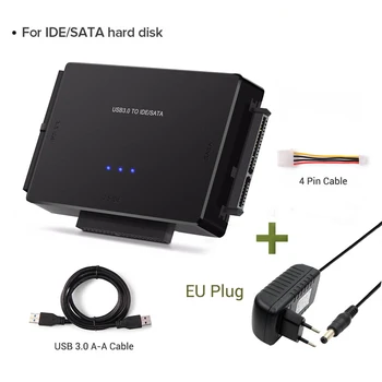 USB 3.0 ל-SATA IDE Hard Disk מתאם ממיר כבלים 3.5 2.5 אינץ ' כונן דיסק קשיח/SSD דיסק DVD ROM CD-RW 3 ב-1 IDE, SATA במתאם