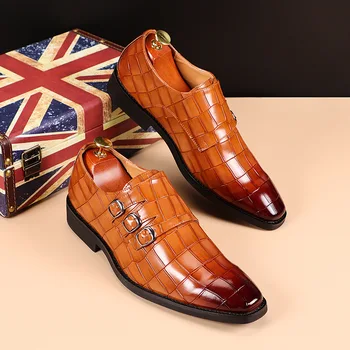 להחליק על השמלה גברים נעלי אוקספורד אופנה המשרד לעסקים נעלי גברים קלאסי עור יוקרתי, גברי חליפות נעליים איטלקיות החתונה את הנעל