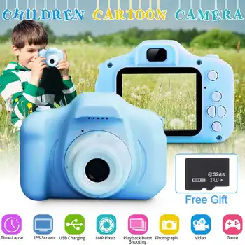 2inch מסך IPS ילדים המצלמה 8.0 MP 1080P ילדים מצלמות דיגיטליות יום הולדת מתנה לחג המולד תמיכה המשחק עם 32G כרטיס TF