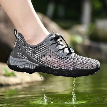 חדש גודל גדול 39-47 טיולי הליכה נעלי ספורט נעלי גברים לנשימה חיצונית טרקים ספורט Mens נעלי טיפוס ציד הליכה אדם נעליים