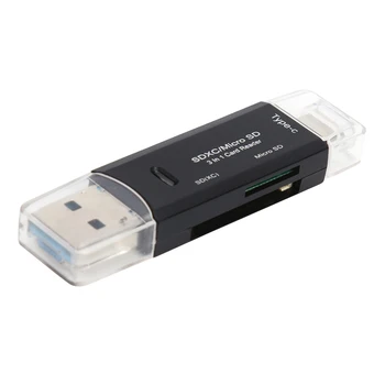 3 ב-1 OTG קורא כרטיסי USB 3.0 עבור TF/ג ' נארי SD USB Type-C כונן פלאש מתאם