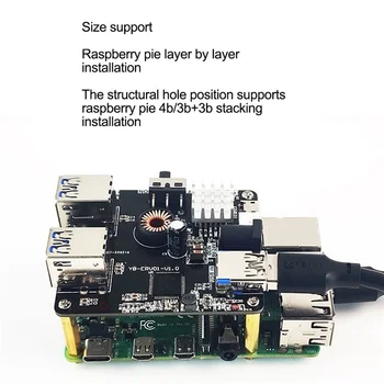 USB3.0 HUB הרחבת הלוח עבור Raspberry Pi טסון ננו ROS רובוט המכונית הרחבה הרציף ספליטר מודול