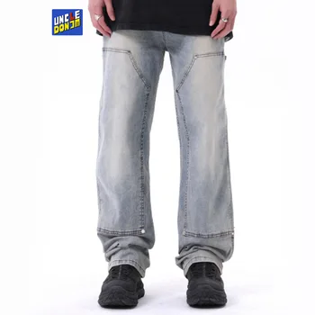 UncleDonJM טלאים מטען ג 'ינס גברים יוקרה בג' ינס היפ הופ Y2k ג 'ינס של גברים אופנת רחוב גברים ג 'ינס ג' ינס באגי