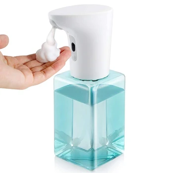 קצף ללא מגע Soap Dispenser, עמיד למים, הסוללה מופעל על-ידי Soap Dispenser, 2 מתכוונן מחלק קיבולת, קל להתקנה, S