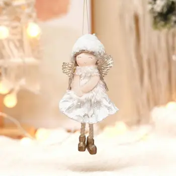 מלאך ילדה תליון חלומי די תליון מלאך מקסים חג המולד מלאך תלוי קישוט תחרה שמלת הזהב עבור ילדים