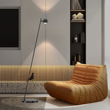מודרני אוניברסלי, המסתובב פלדה Led מנורת רצפה בסלון המשרד עומד תאורה בבית עיצוב חדר השינה ליד המיטה אור מנורת שולחן