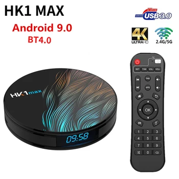 HK1 מקס Smart TV Box Android 10.0 RK3318 4GB 32GB Rockchip 2.4 G 5G Dual Wifi Set Top Box HD BT4.0 Quad Core Media Player HK1MAX