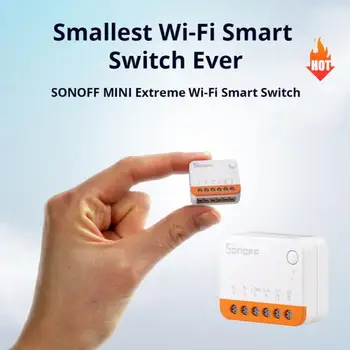 SONOFF MINIR4 קיצוני Wi-Fi חכם מתג ניתוק עיכוב קטן גודל חיצוני מתג בקרת שליטה קולית באמצעות EWeLink אלקסה Google