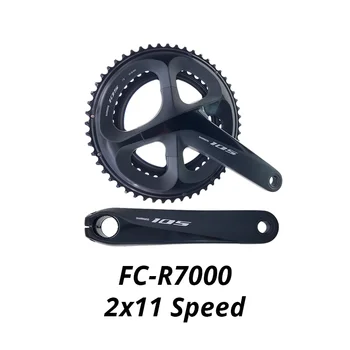SHIMANO 105 HOLLOWTECH II FC-R7000 אופני כביש Crankset 2x11 מהירות R7000 לפני Chainwheel 50-34T 52-36T 11S 170mm 172.5 מ 
