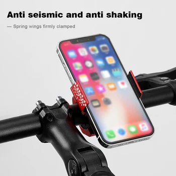מחזיק טלפון לאופניים הר טבעת בצורת טלפון נייד לעמוד סוגר סגסוגת אלומיניום Shockproof על Eletric אופניים אופנוע