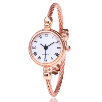 קטן זהב קוורץ שעוני יד צמיד צמיד יוקרה שעונים נירוסטה של הנשים שעונים הלבוש רלו פארא Mujer