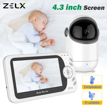 4.3 אינץ ' צג תינוק וידאו 2.4 G אלחוטי מרחוק פאן להטות מקורה מיני ילדים מצלמת אבטחה 3X זום-כיוונית אודיו ראיית לילה VB801