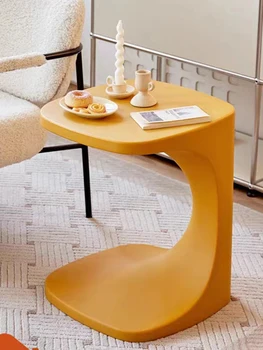 נורדי שולחן קפה פשוטה מודרנית פלסטיק שולחן פינתי בסלון ספה קצה השולחן שליד המיטה, שולחן הביתה רהיטים שולחנות שירות
