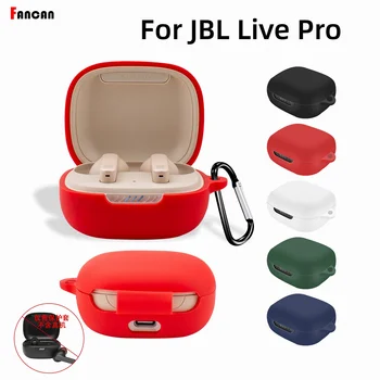 על JJBL לחיות PRO+ אוזניות שרוול [תומך בטעינה אלחוטית] Shockproof מקרה מגן סיליקון במקרה רך עבור JBL חיים Pro