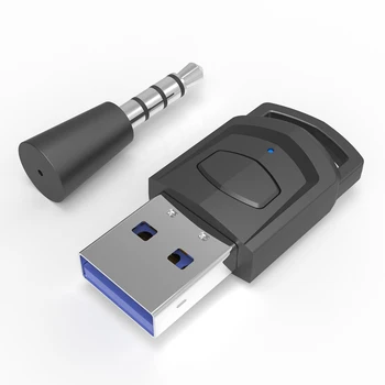 Bluetooth משדר מקלט אלחוטי עבור PS5 PS4, PC USB Dongle מתאם השמע