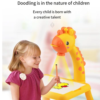 ילדים אינטליגנטיים הקרנה ציור לוח רב תכליתי של ילדים לוח כתיבה לילדים צעצוע חינוכי כלי ציור