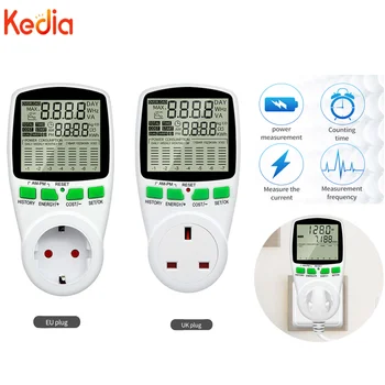 Kedia האיחוד האירופי, בריטניה חשמל מד כוח Wattmeter חכם שקע עם LCD מד האנרגיה חכם הכנס מדידה לשקע חשמל Analyzer