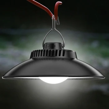 LED פנס נייד USB Type-C טעינה אוהל מנורה עם ווים עבור גינה חיצונית אור לבן