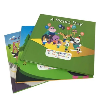 customizd עיצוב ידידותי לסביבה זול סיטונאי כריכה קשה כריכה קשה ספרי ילדים שירותי הדפסה