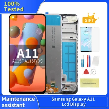 6.4 אינץ A115 תצוגה עבור Samsung Galaxy A11 מגע Lcd פנל מסך דיגיטלית A115M A115A להרכבה עם מסגרת