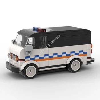 284PCS MOC מהירות האלופות Snap-ואן מכונית משטרה מודל אבני הבניין טכנולוגיה לבנים DIY יצירתיים הרכבה, צעצועים לילדים מתנות